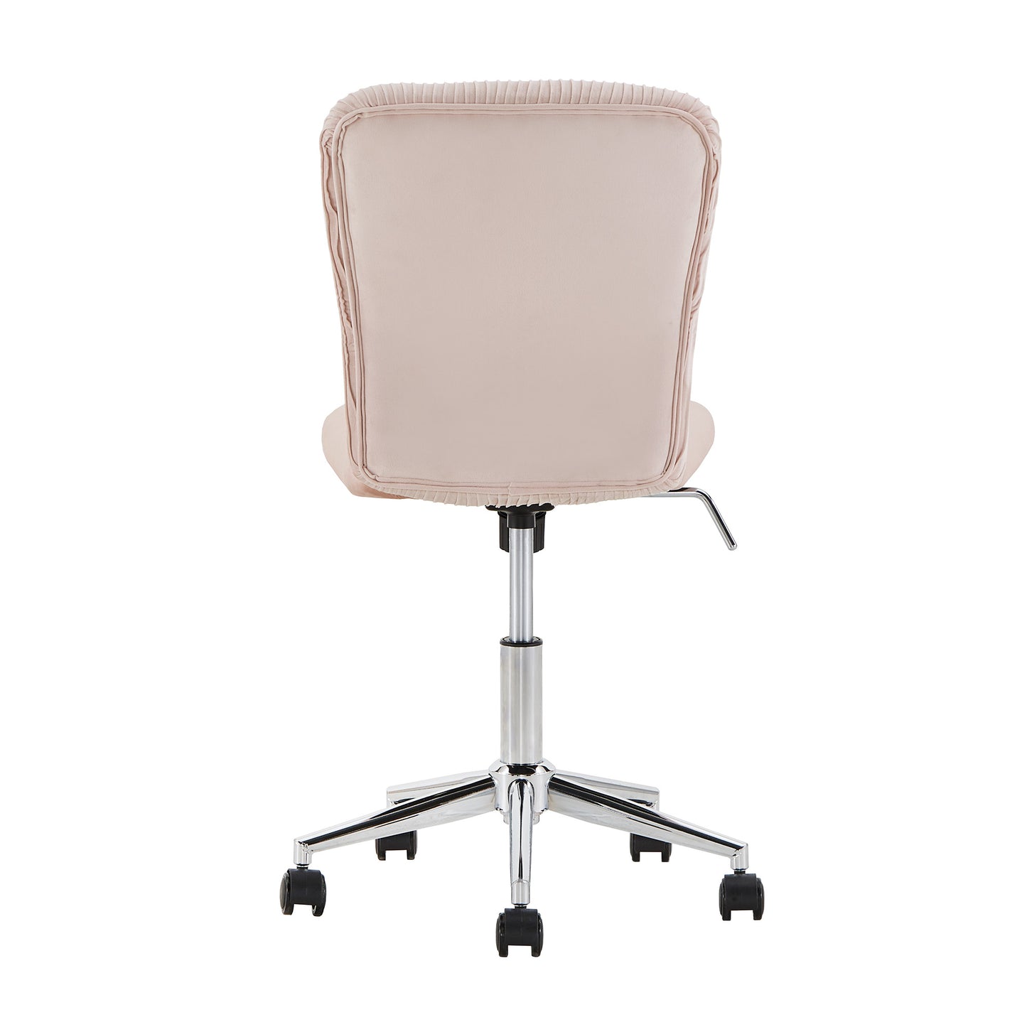 Velvet Wave Pattern Office Chair - Blush Pink