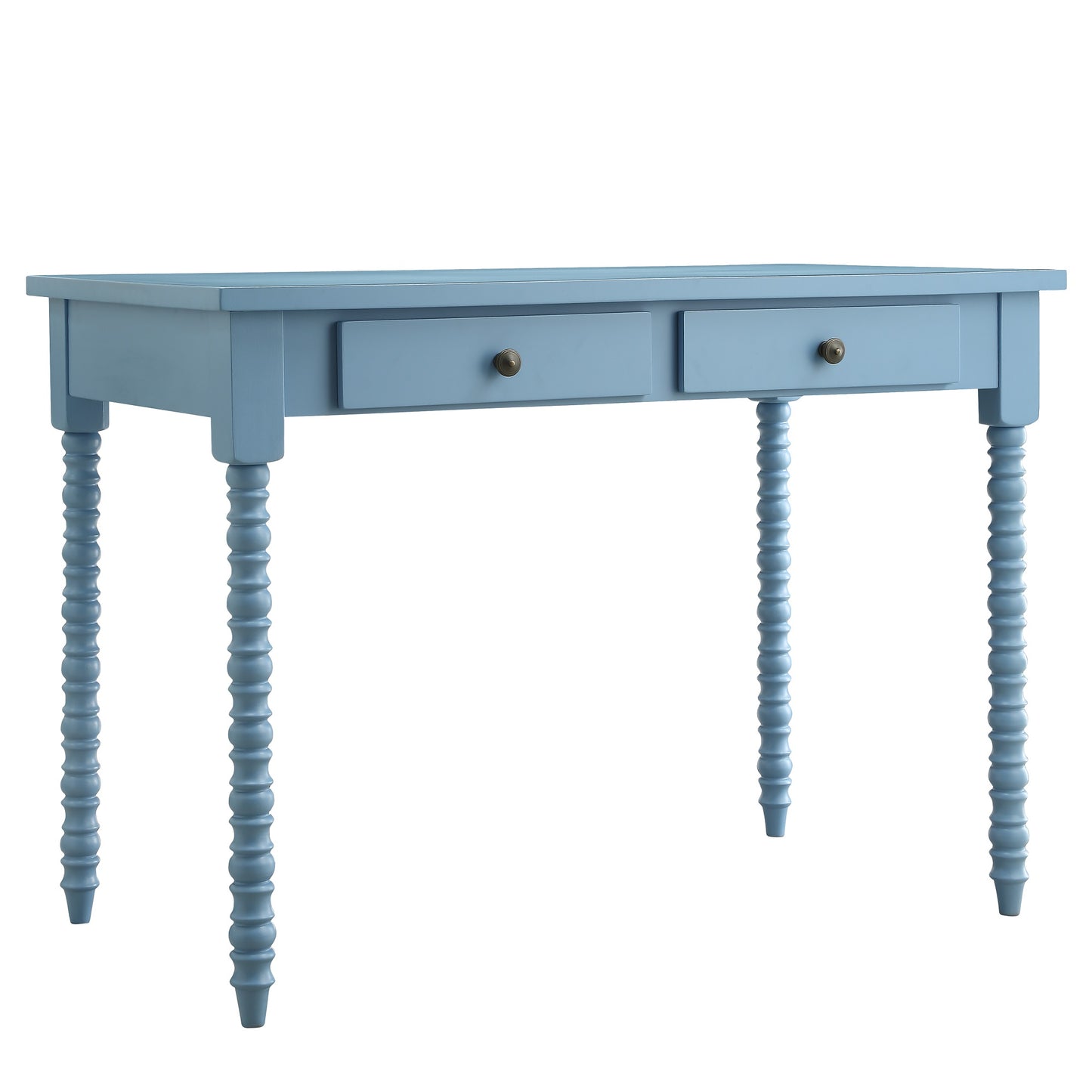 2-Drawer Helix Legs Office Desk - Blue