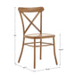 Metal Dining Chairs (Set of 2) - Oak Finish