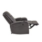 Gray Vegan Leather LED Power Recliner with Speaker, Storage, USB and Wireless Charger