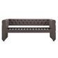 Tufted Nailhead Daybed - Dark Gray Linan, No Trundla