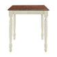 36"-54" Two-Tone Extending Counter Height Dining Table - Antique White with Cherry Top Finish