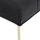 Velvet Tufted Bench - Black