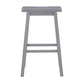 Saddle Seat 29" Bar Height Backless Stools (Set of 2) - Frost Gray Finish