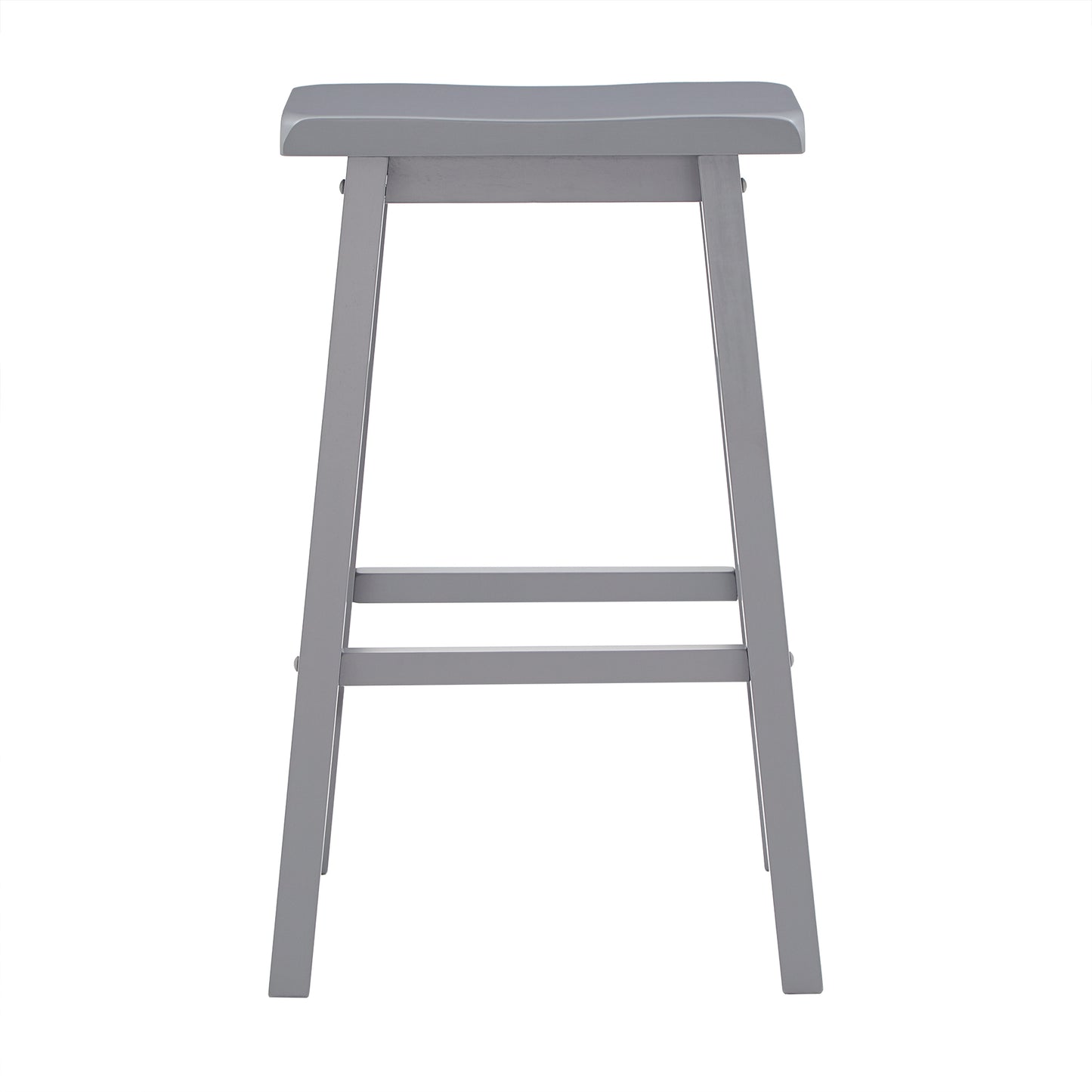 Saddle Seat 29" Bar Height Backless Stools (Set of 2) - Frost Gray Finish