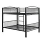 VersaFlex Metal Bunk Bed - Black, Convertible Full over Full