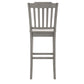 Slat Back Bar Height Chairs (Set of 2) - Antiqua Gray Finish