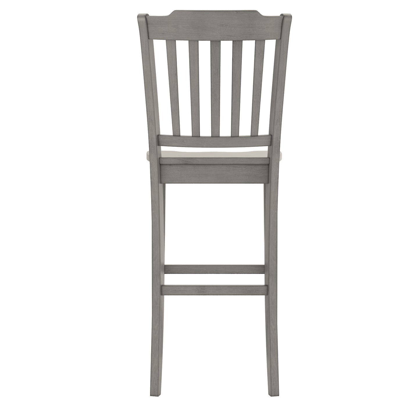 Slat Back Bar Height Chairs (Set of 2) - Antiqua Gray Finish