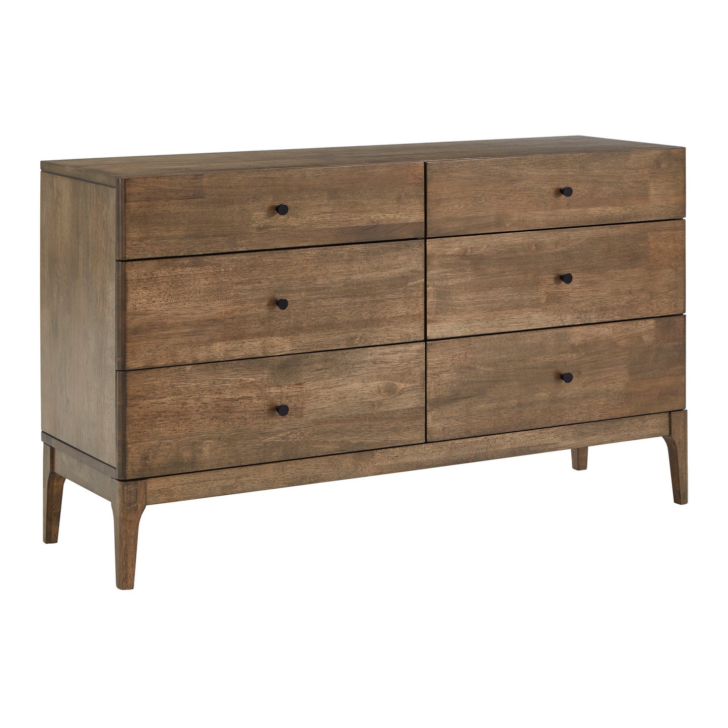 Walnut Finish 6-Drawer Dresser