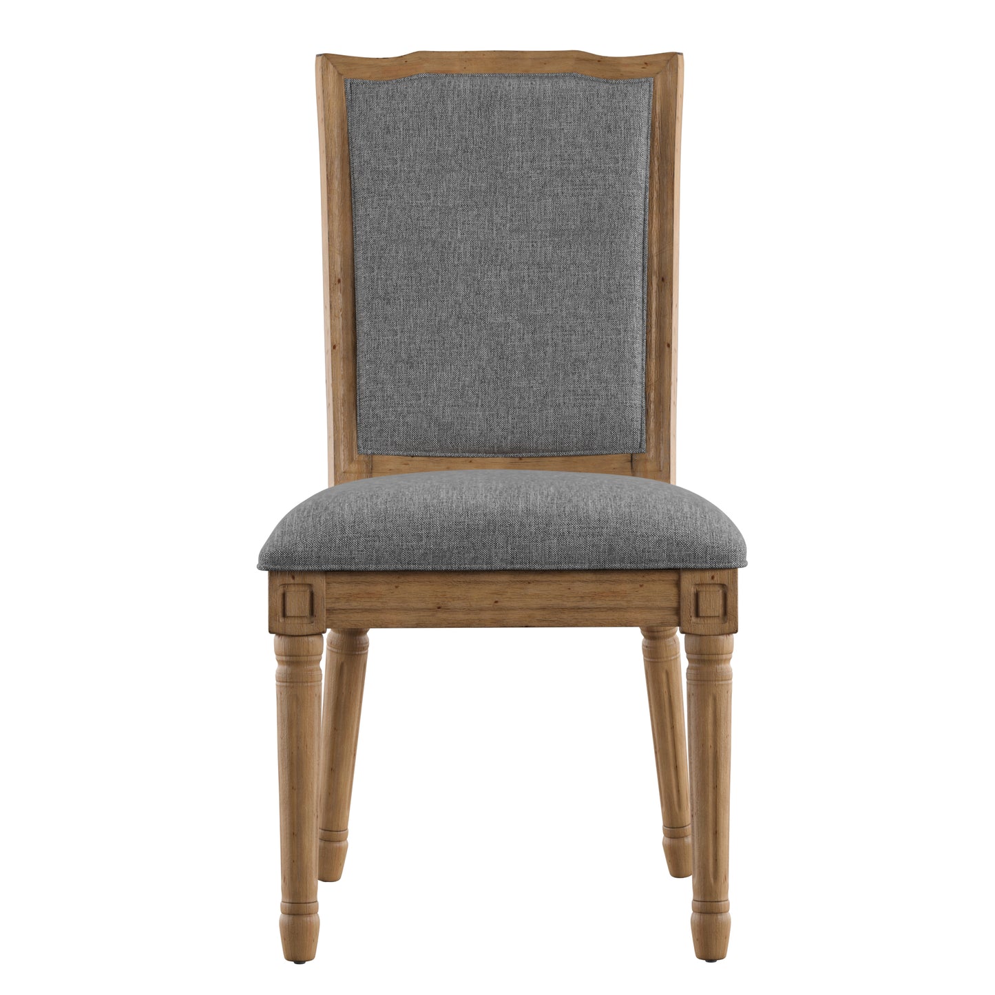 Round 7-Piece Dining Set - Gray Linan, Ornata Chair Backs