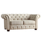 Chesterfield Loveseat - Beige Linen