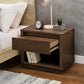 Danish-inspired Modern 1-Drawer Nightstand - Walnut Finish