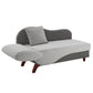 Two-Tone Dark & Light Functional Chaise With 1 Pillow - Light Gray