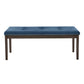 Velvet Tufted Nailhead Bench - Blue