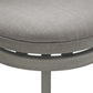 Slat Back Swivel Chair - 29" Bar Haight, Antiqua Gray Finish, Baiga Linan