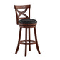 Cherry X-Back Swivel High Back Stool - Bar Height