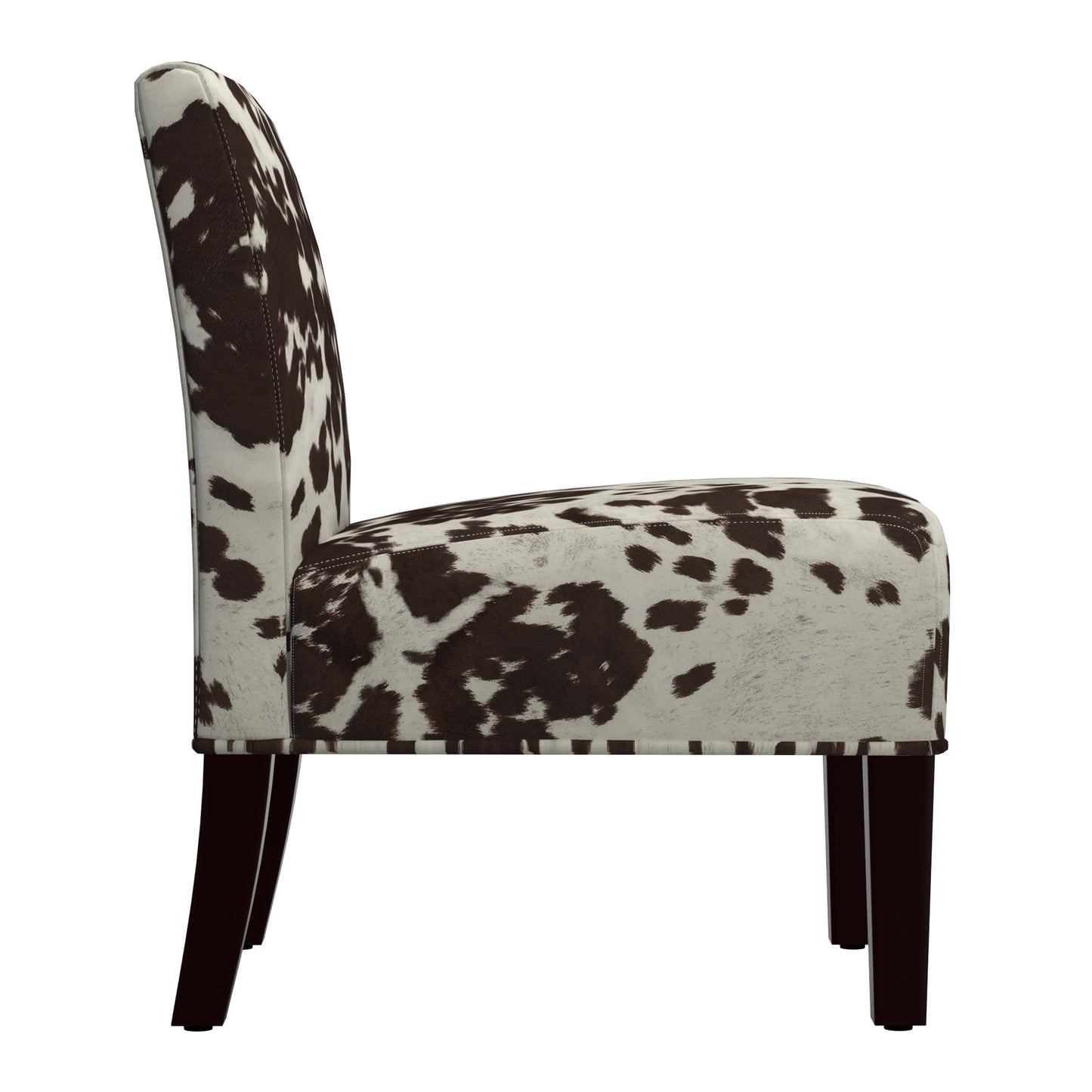 Cowhide Fabric Accent Chair - Brown Cowhide Print