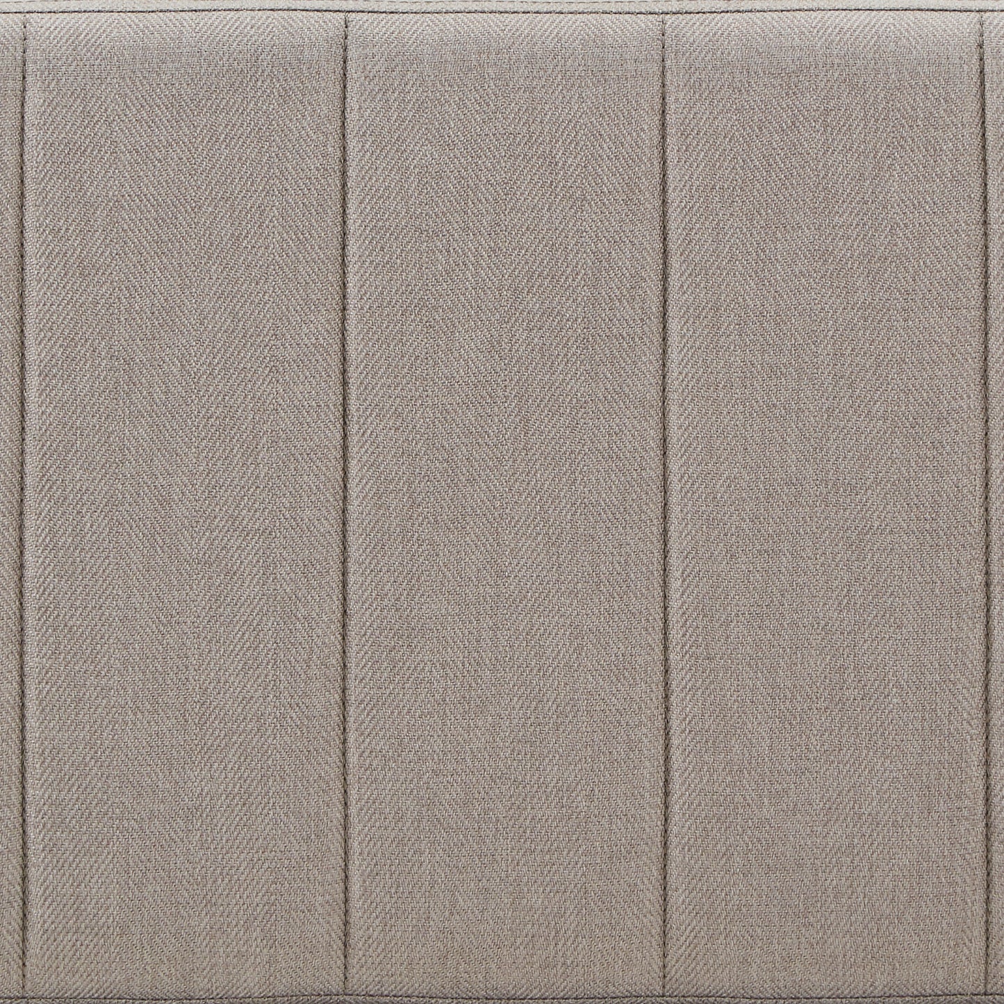 Gold Finish Fabric Dining Bench - Light Gray