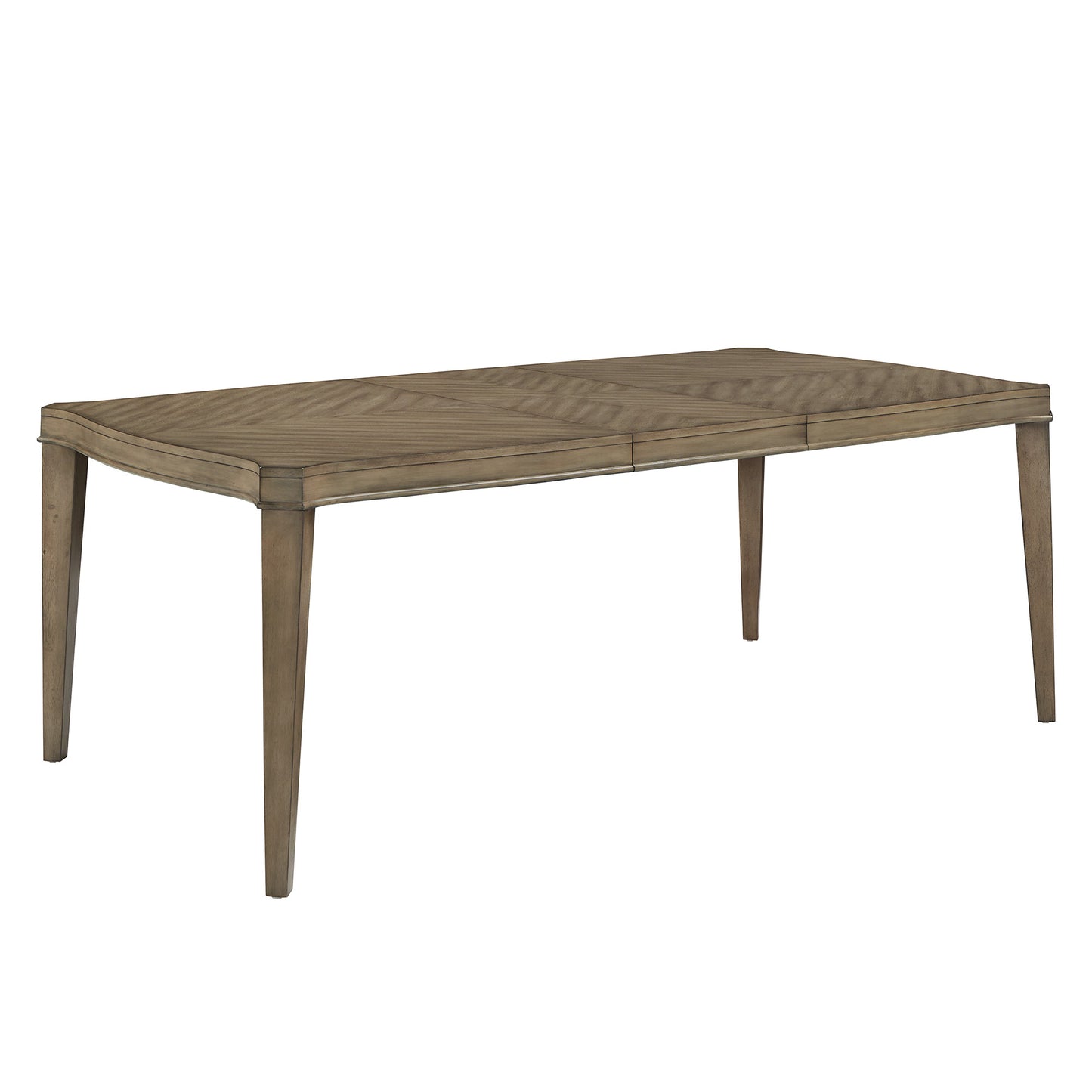 Antique Taupe Wood Extending Dining Table