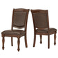 Brown Faux Leather Dining Chairs (Set of 2) - Side Chairs