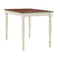 36"-54" Two-Tone Extending Counter Height Dining Table - Antique White with Cherry Top Finish