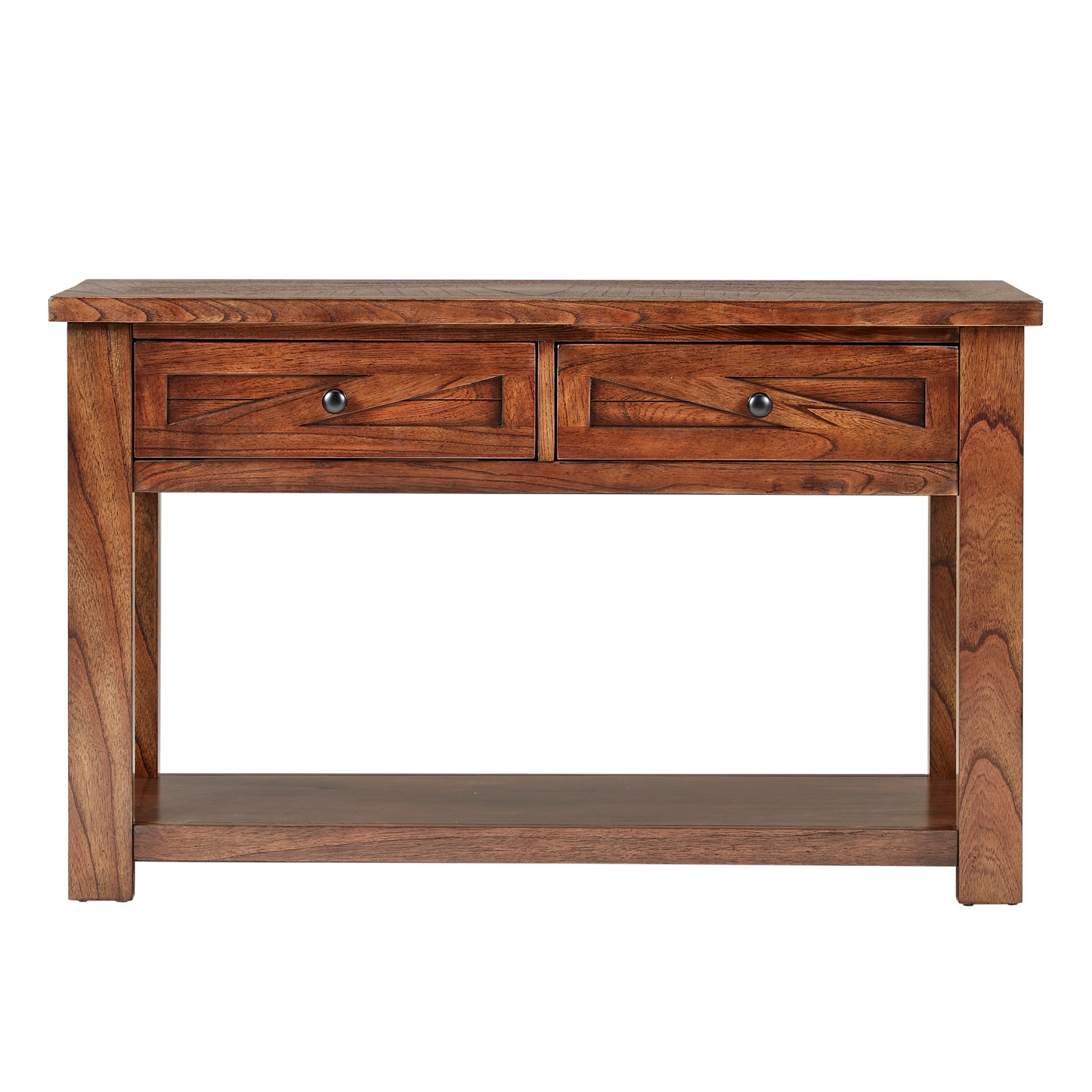 48" Console Table - Brown Cherry Finish