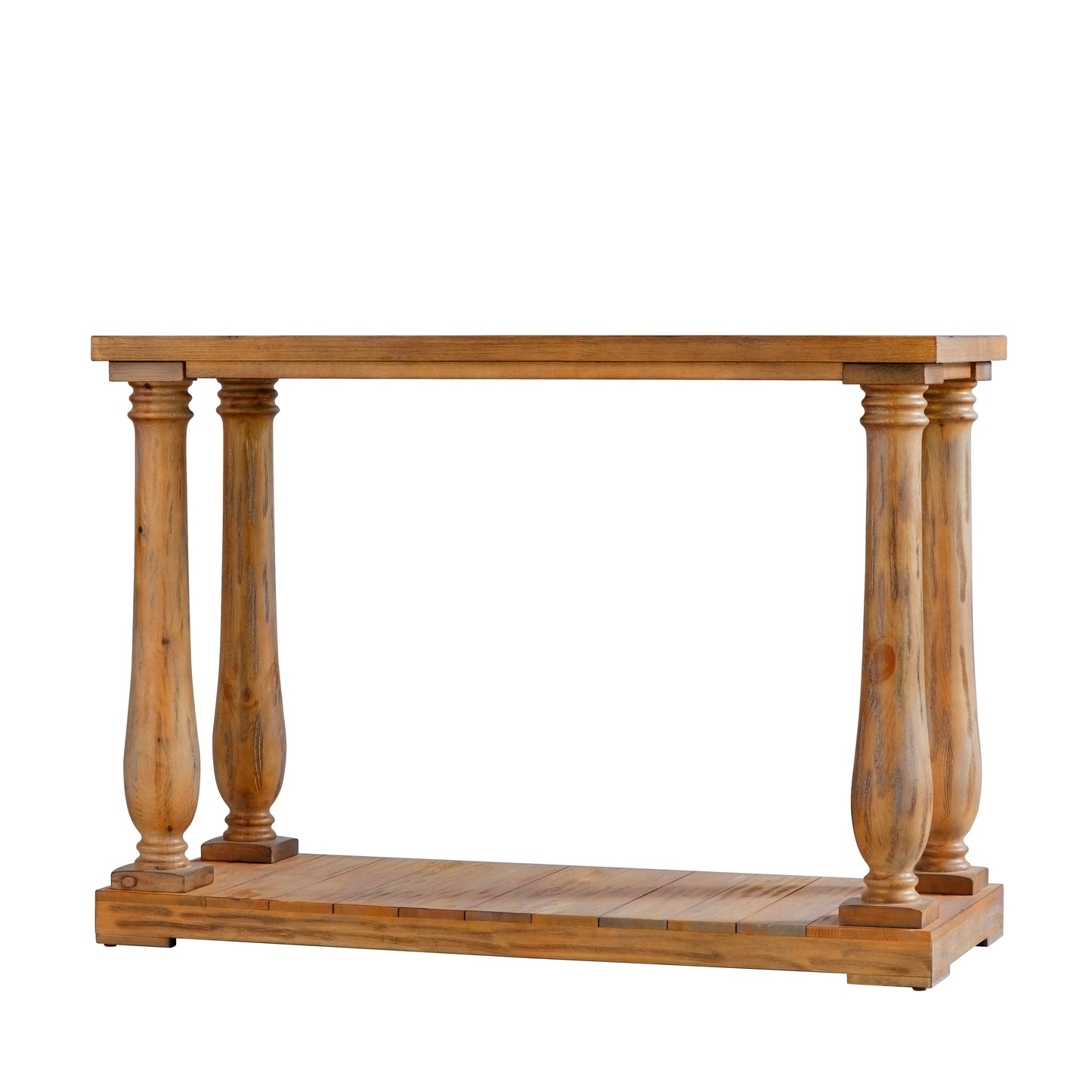 Baluster Reclaimed Wood Sofa Table - Pine