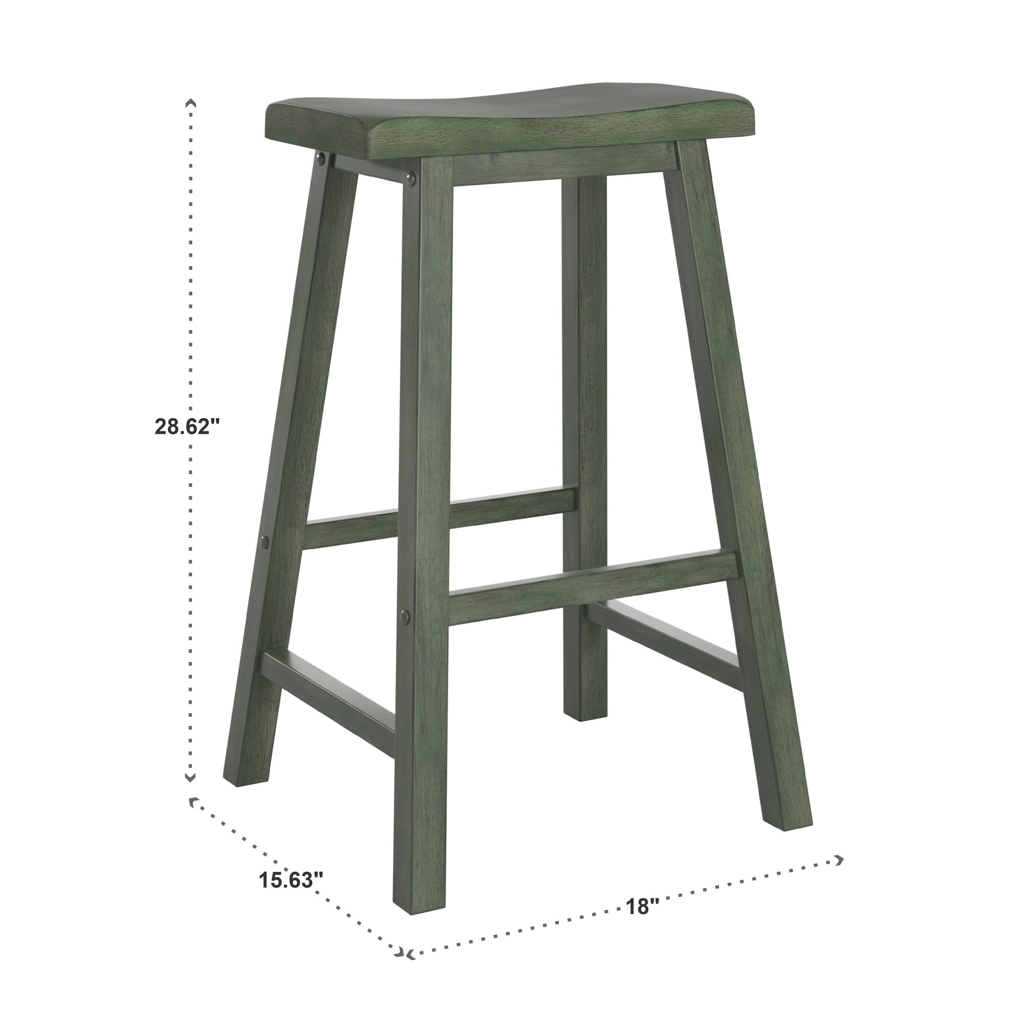 Saddle Seat 29 inch Bar Height Backless Stools Set of 2