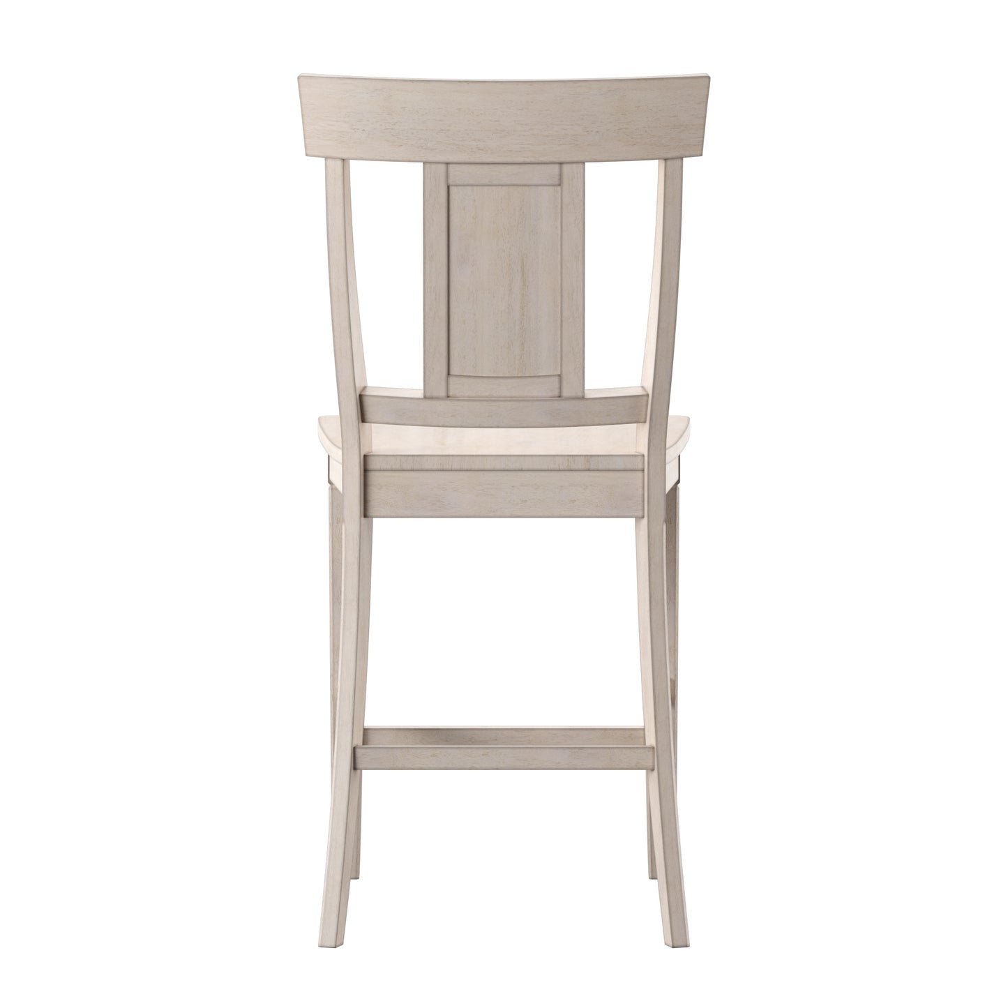 Panel Back Wood Counter Height Chairs (Set of 2) - Antique White