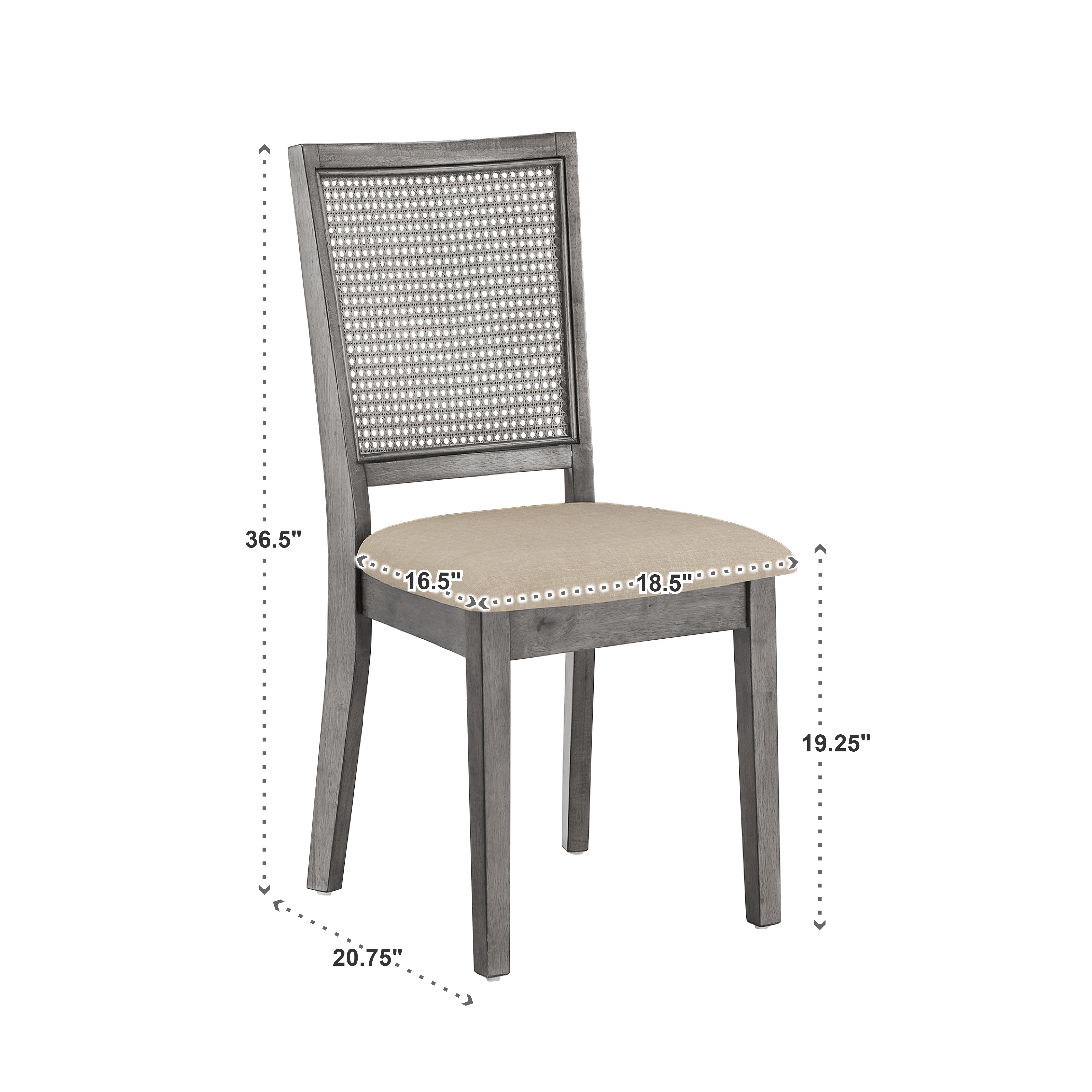 Rattan discount chair grey