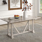 Convertible Dining or Console/Sofa Table - Antique White Finish