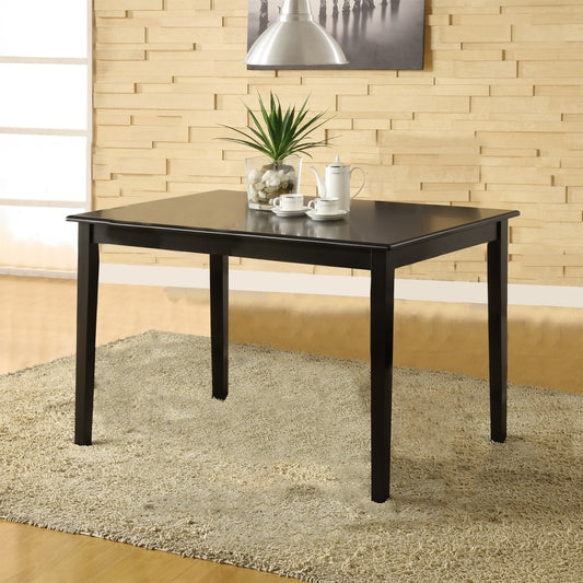 Wood Black Dining Table - Rectangular, 48-inch