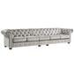 5-Seat Modular Chesterfield Sofa - Gray Velvet