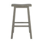 Saddle Seat 29" Bar Height Backless Stools (Set of 2) - Antique Gray Finish