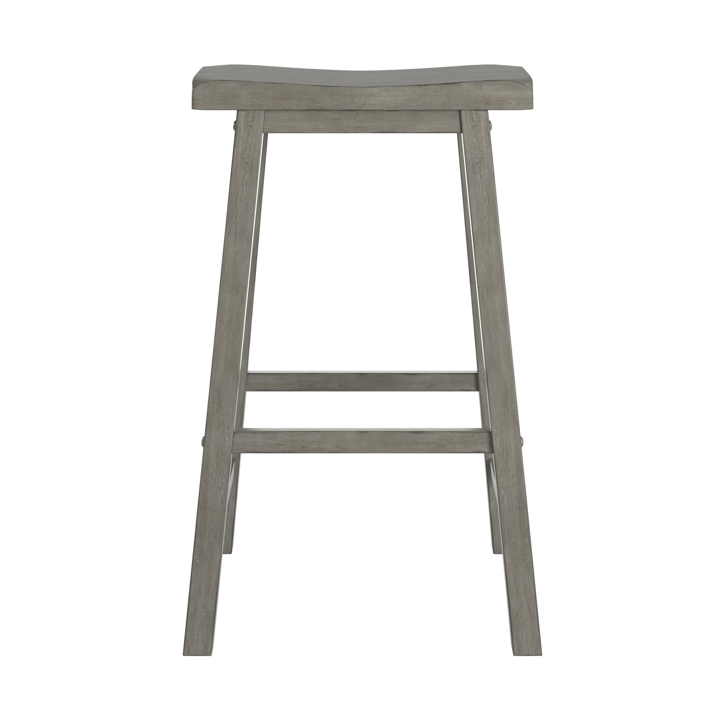 Saddle Seat 29" Bar Height Backless Stools (Set of 2) - Antique Gray Finish