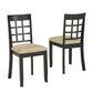 Black Wood Dining Set - Round Dining Table, Window Back Chairs, 5-Piece Set