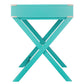 X-Base Wood Accent Campaign Writing Desk - Marine Green