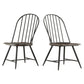 Two-Tone Spindle Windsor Dining Chairs (Set of 4) - Black Frame