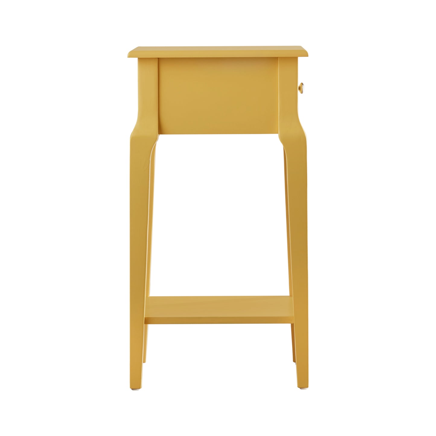 1-Drawer Wood Storage End Table - Banana Yellow