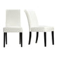 Faux Leather Upholstered Dining Chair (Set of 2) - White Vinyl