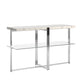 Marble Top Chrome Framed Sofa Table