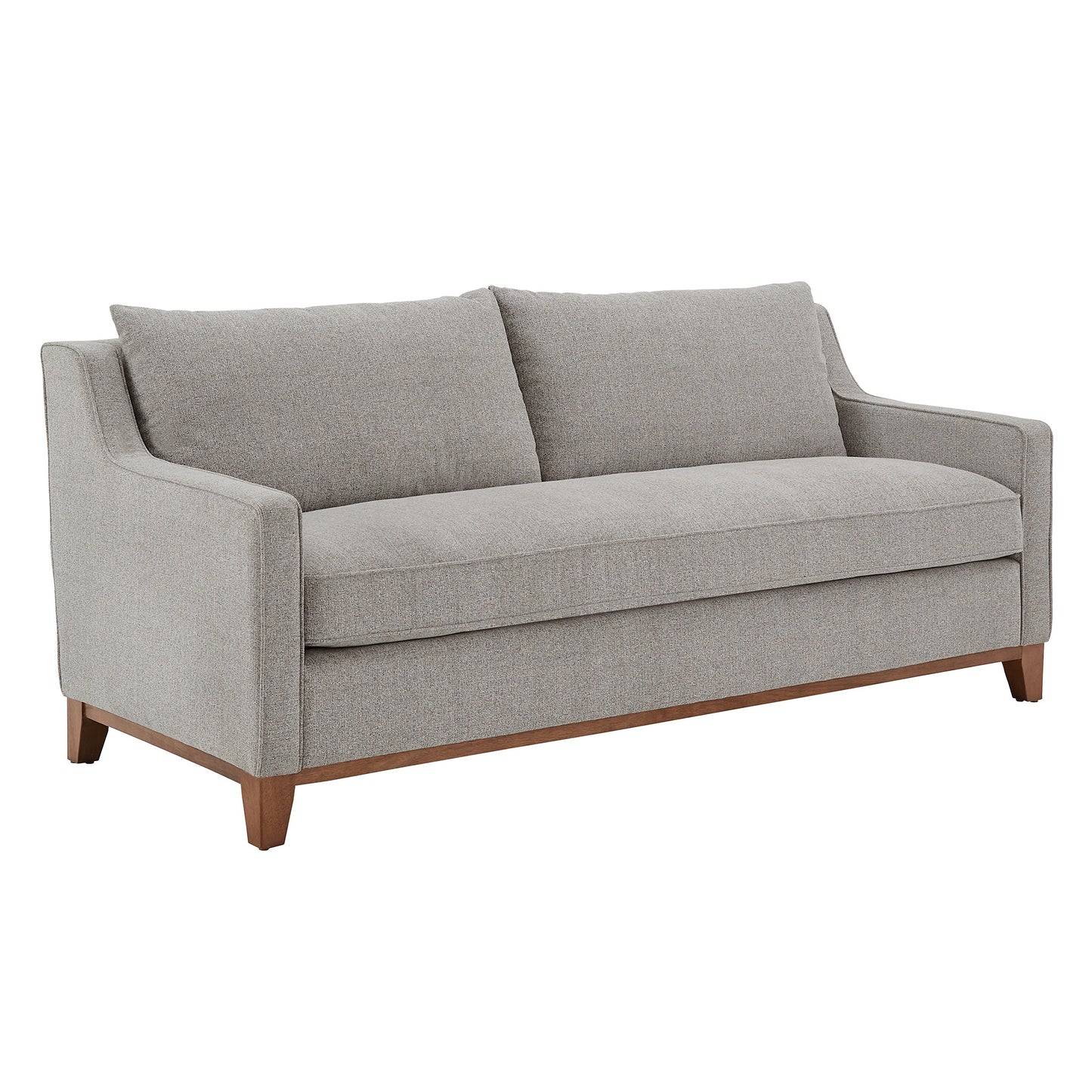 Fabric Sofa with Down Feather Cushions - Gray