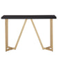 Black and Gold Metal Base Sofa Table