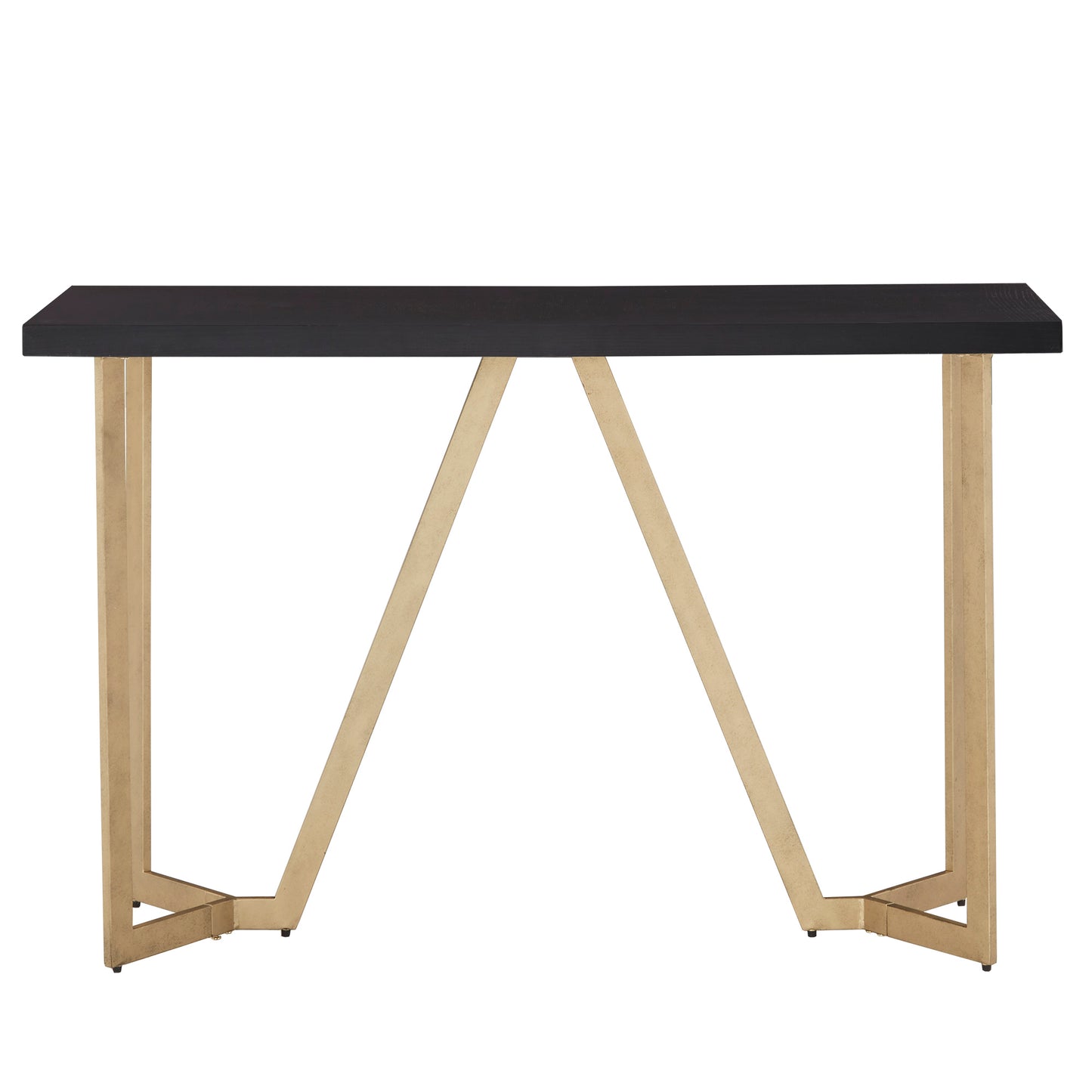 Black and Gold Metal Base Sofa Table