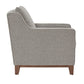 Fabric Chair with Down Feather Cushions - Gray