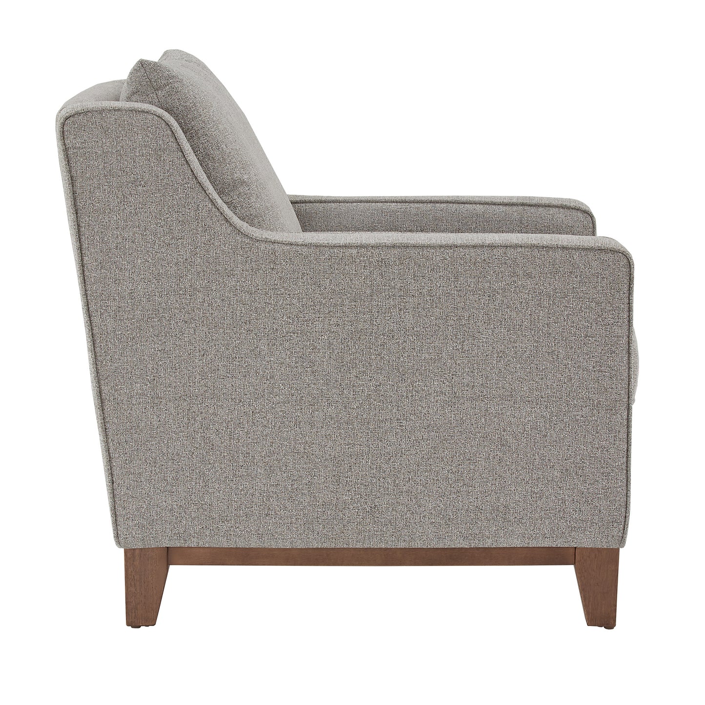 Fabric Chair with Down Feather Cushions - Gray