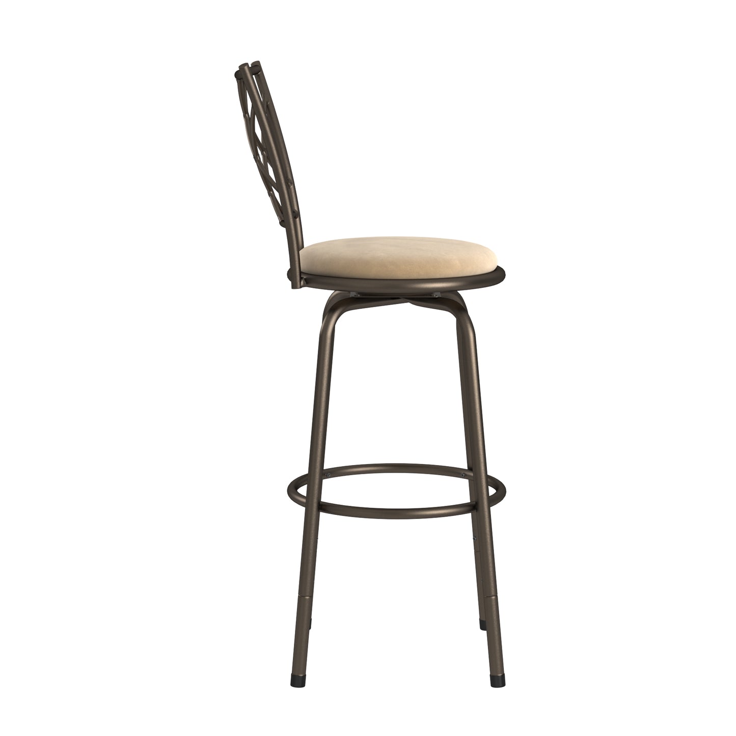 Cross Adjustable Swivel Stools (Set of 3) - Bronze Finish, X-Back