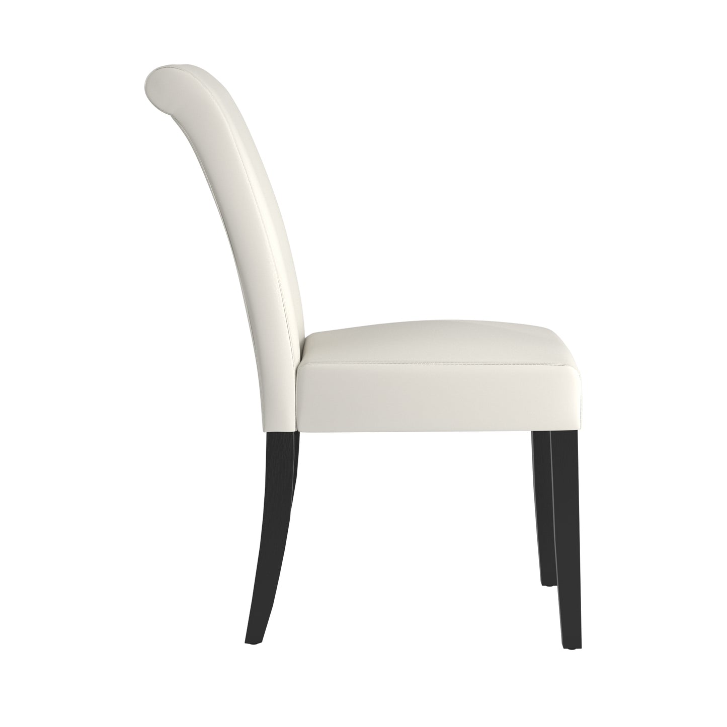 Faux Leather Upholstered Dining Chair (Set of 2) - White Vinyl