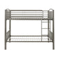 VersaFlex Metal Bunk Bed - Gray, Convertible Full over Full