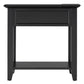 1-Drawer Side Table with Charging Station - Black